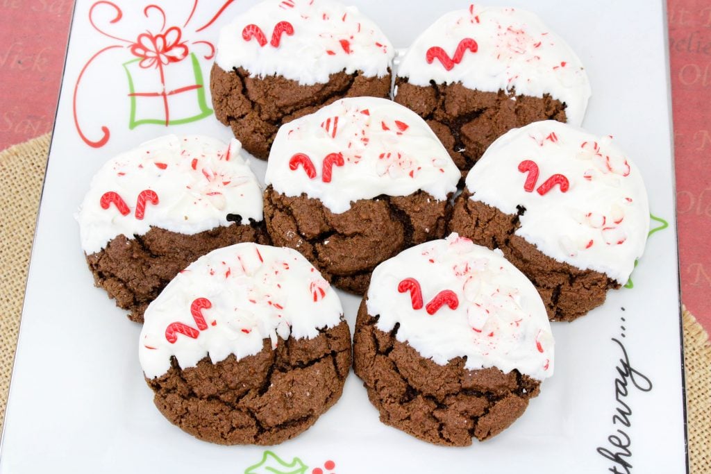 Peppermint Chewy Chocolate Cookies 