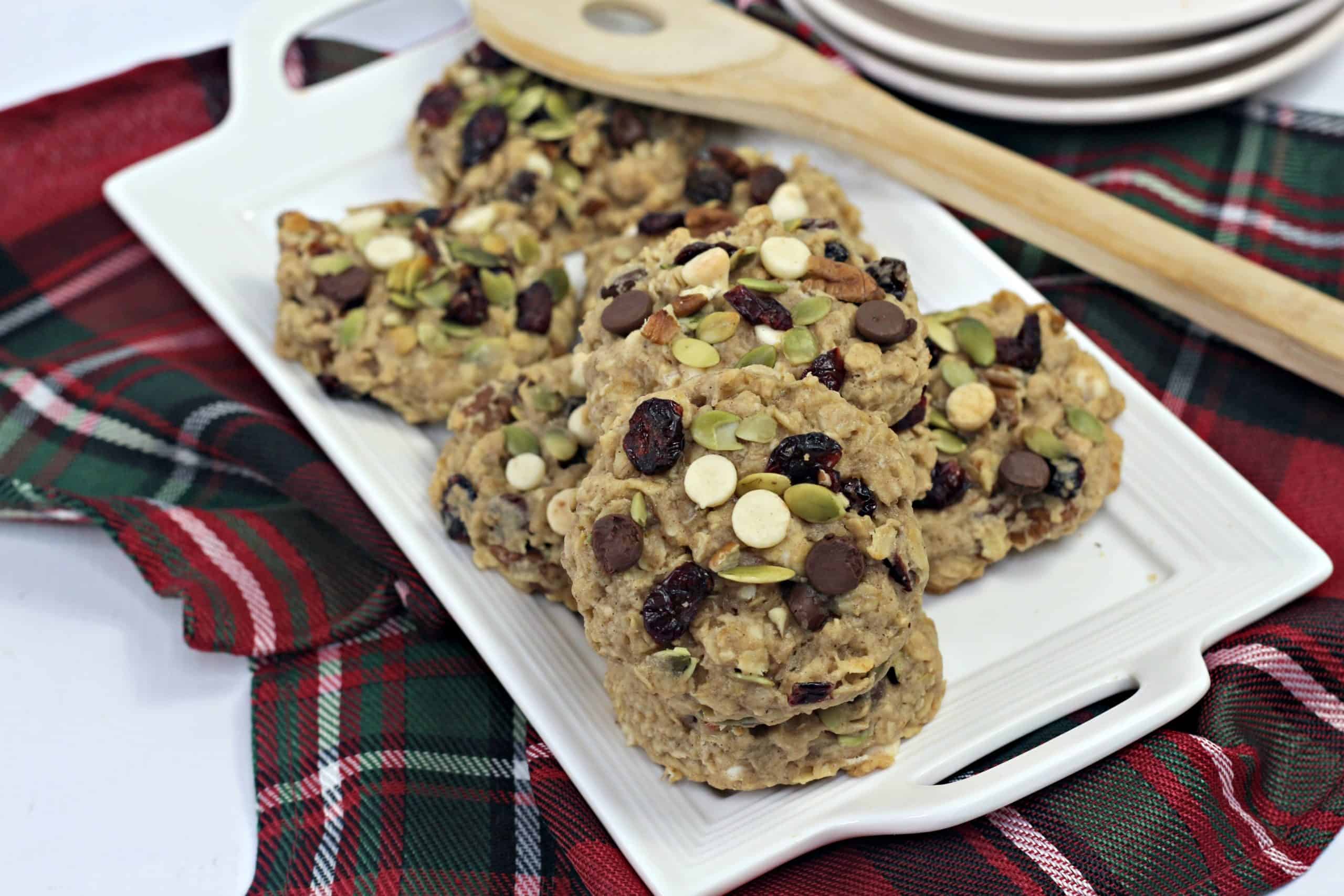 Arizona Trail mix Cookies on a plate