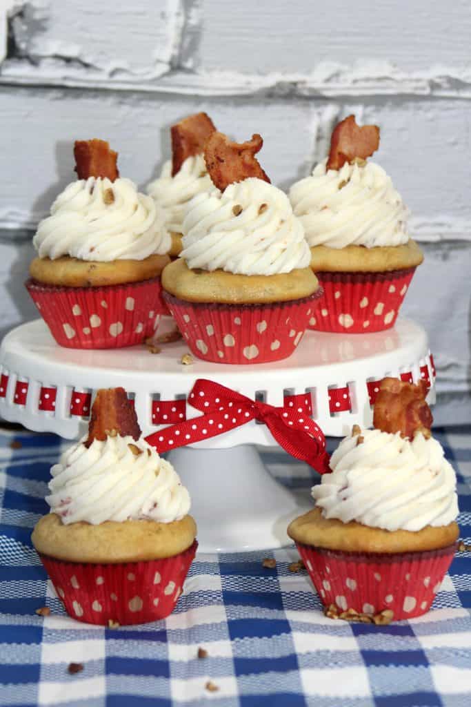 Butter Pecan Cupcakes with Maple Frosting