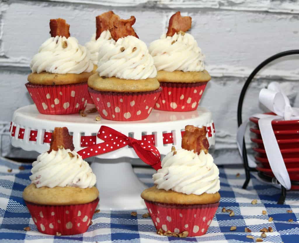 Butter Pecan Cupcakes with Maple Frosting