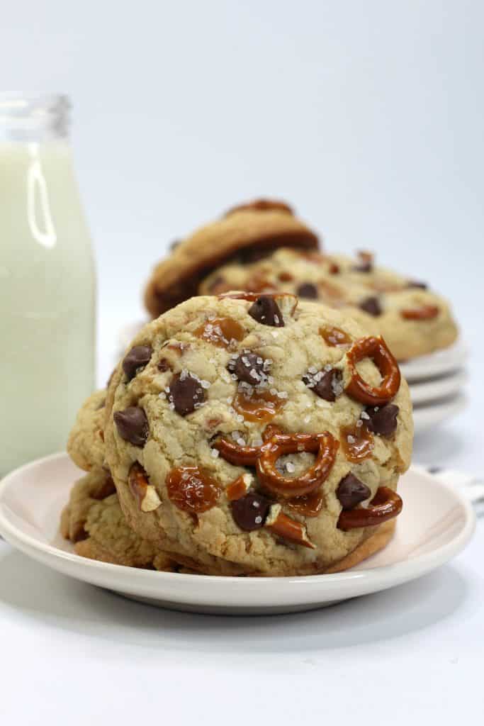 Sweet and Salty Cookies on a plate