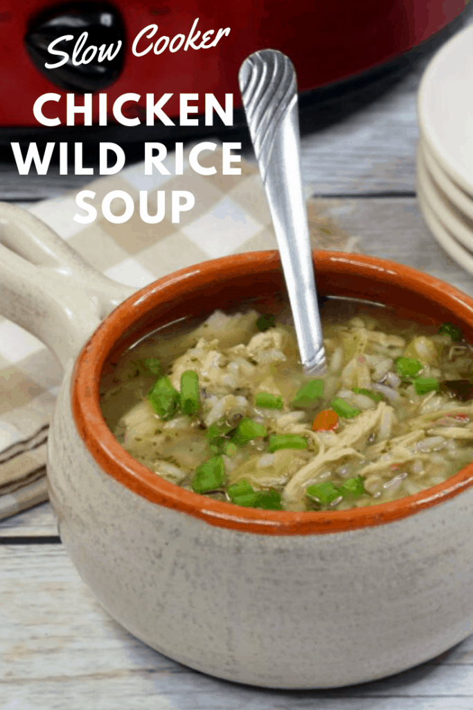 Slow Cooker Chicken And Wild Rice Soup - Mama's On A Budget