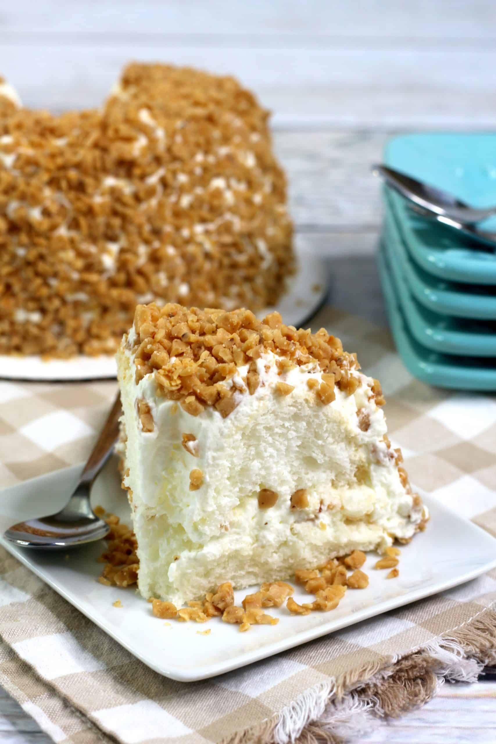 Toffee Angel Food Cake