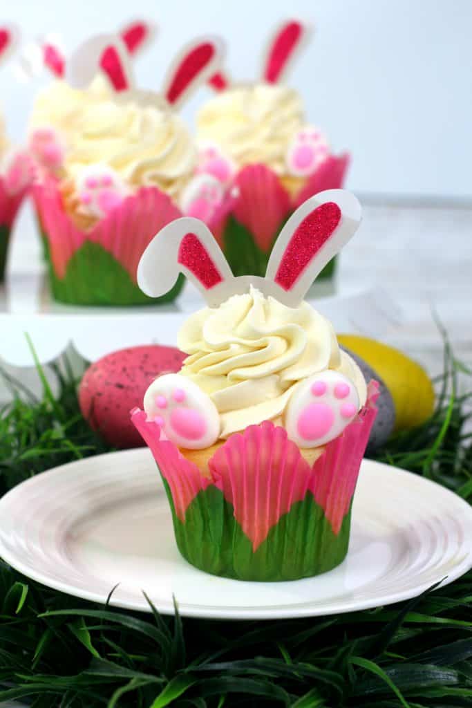 Bunny Ears and Feet Cupcake