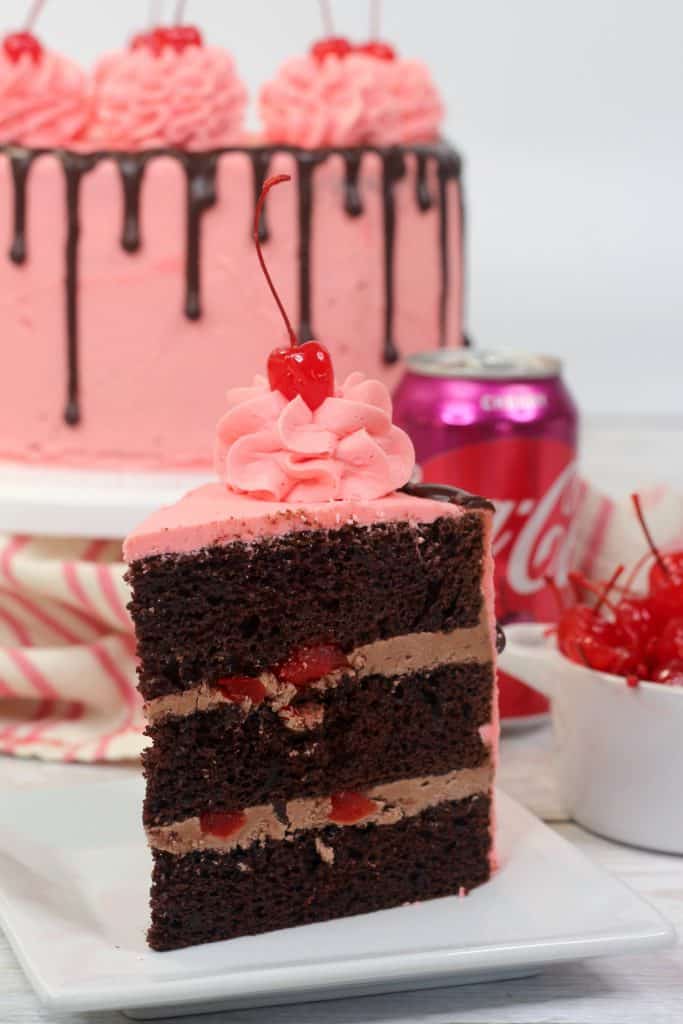 Cherry Cola Cake Slice and Cake