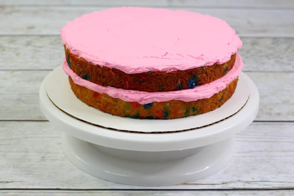 Funfetti Cake pink frosting