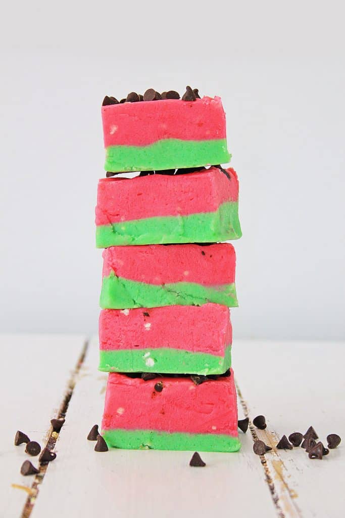 Watermelon Fudge Stacked Up