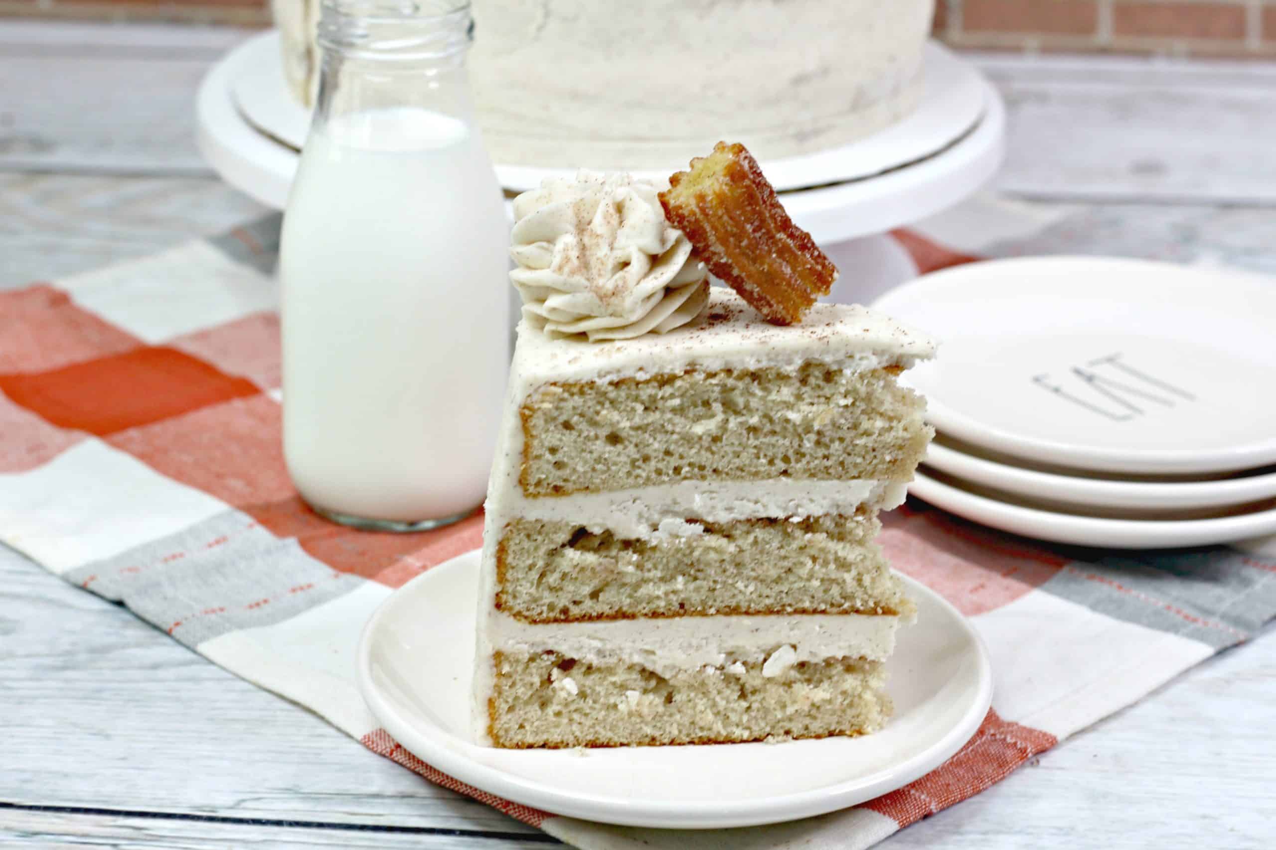 churro cake slice