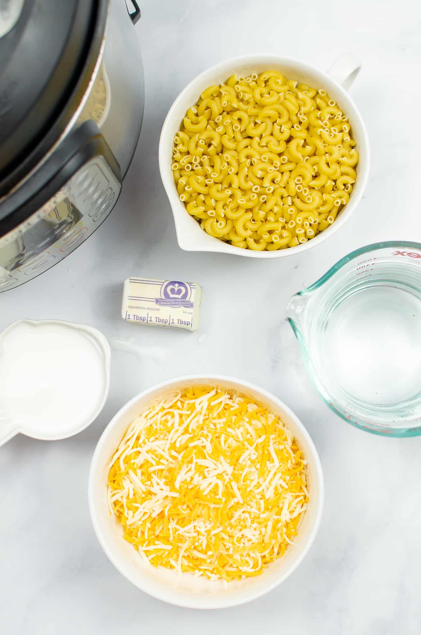 Instant Pot Mac and Cheese Ingredients
