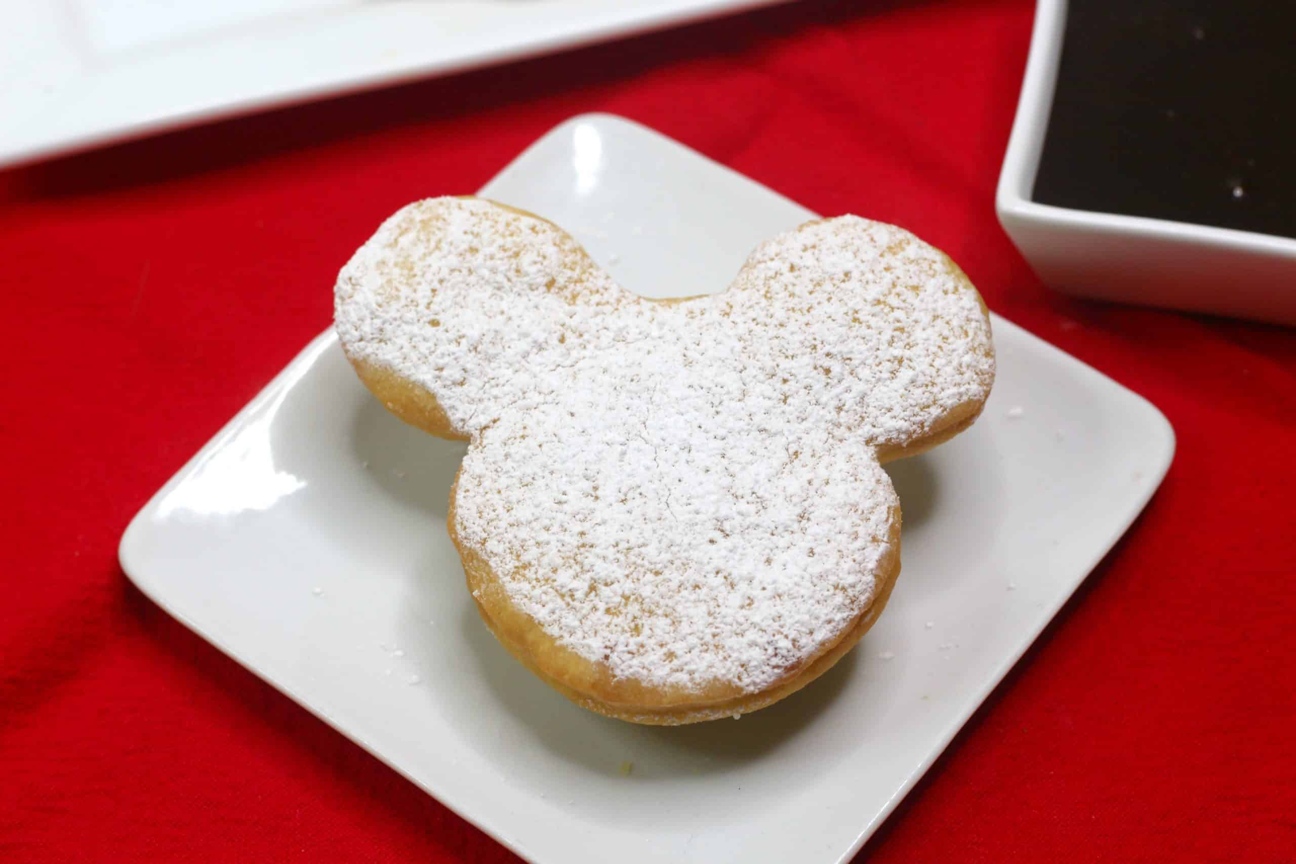 Mickey Beignets on plate