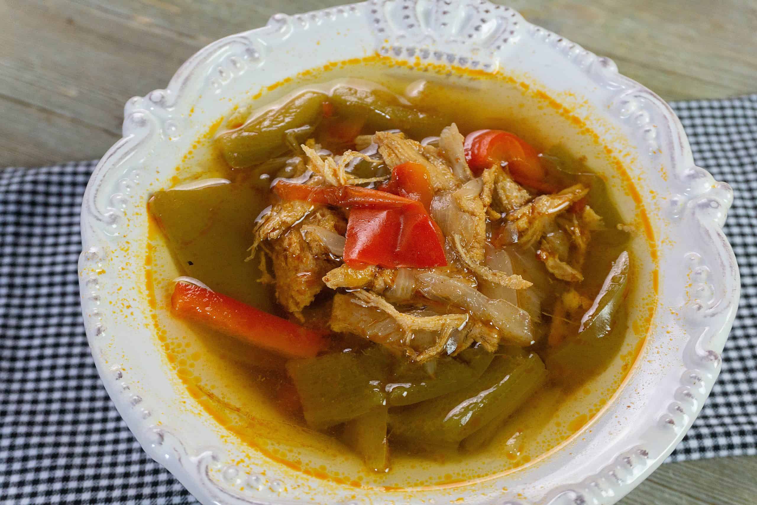 bowl of chicken fajita soup