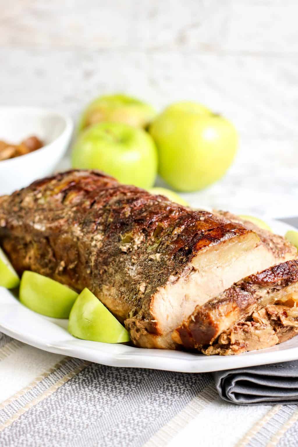 Slow Cooker Apple Pork Loin Mama's On A Budget