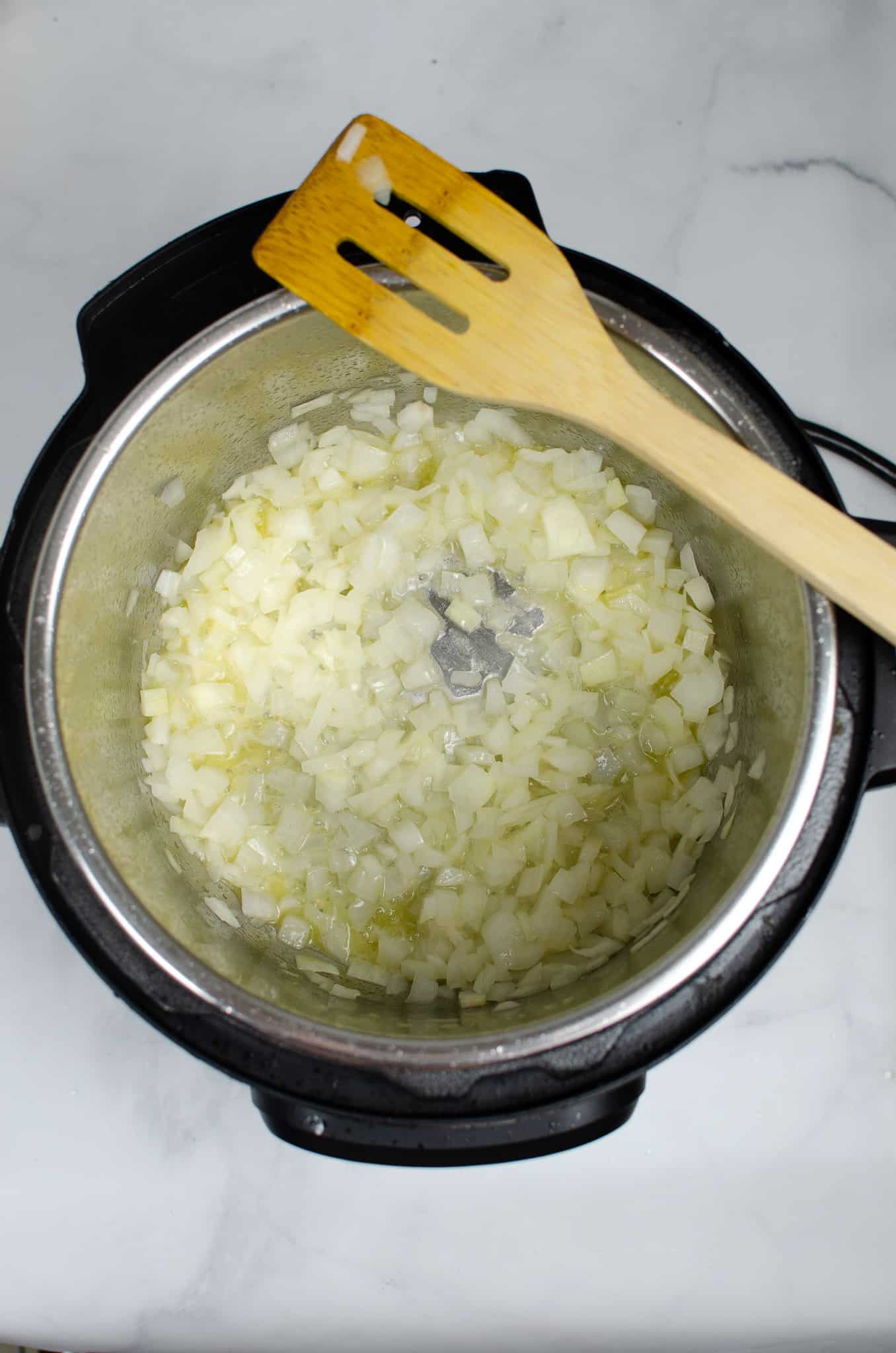 onions and butter in Instant Pot
