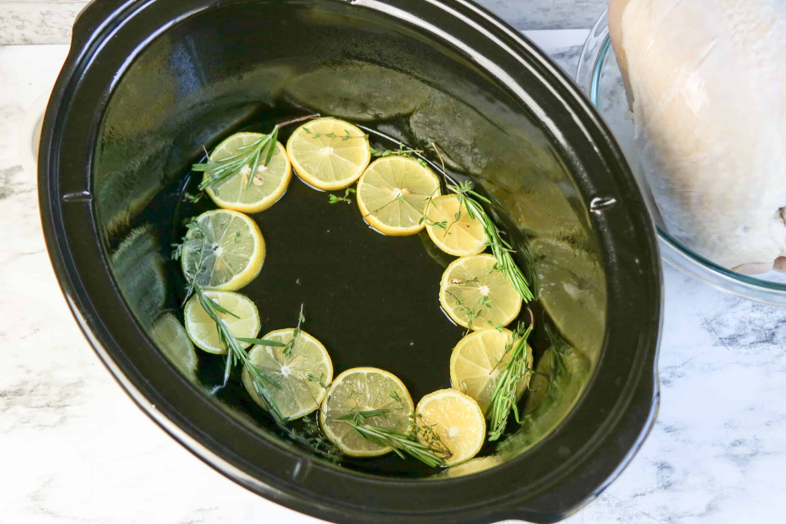 lemon slices in slow cooker