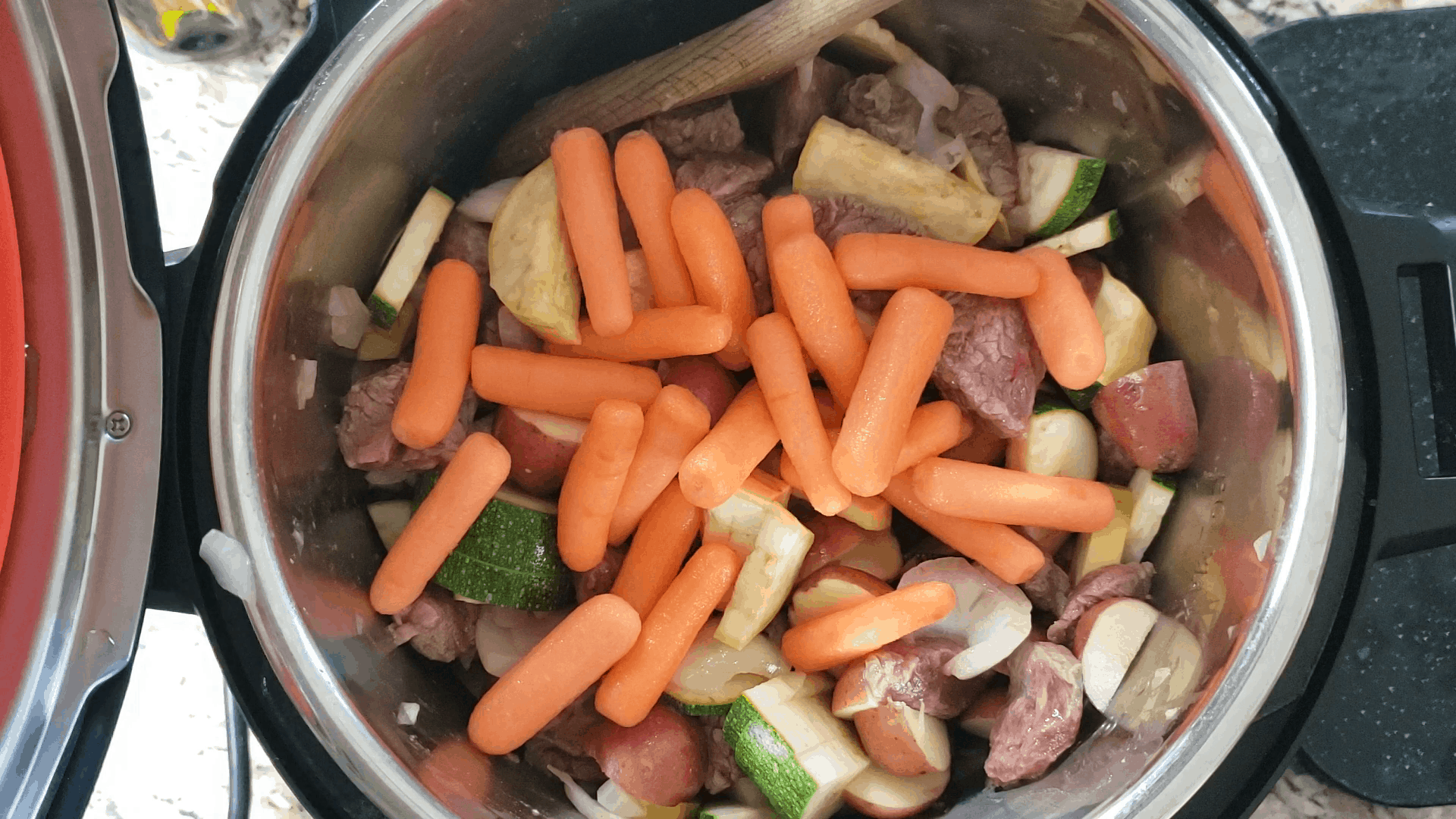 Potatoes, Carrots and Zucchini in Instant Pot