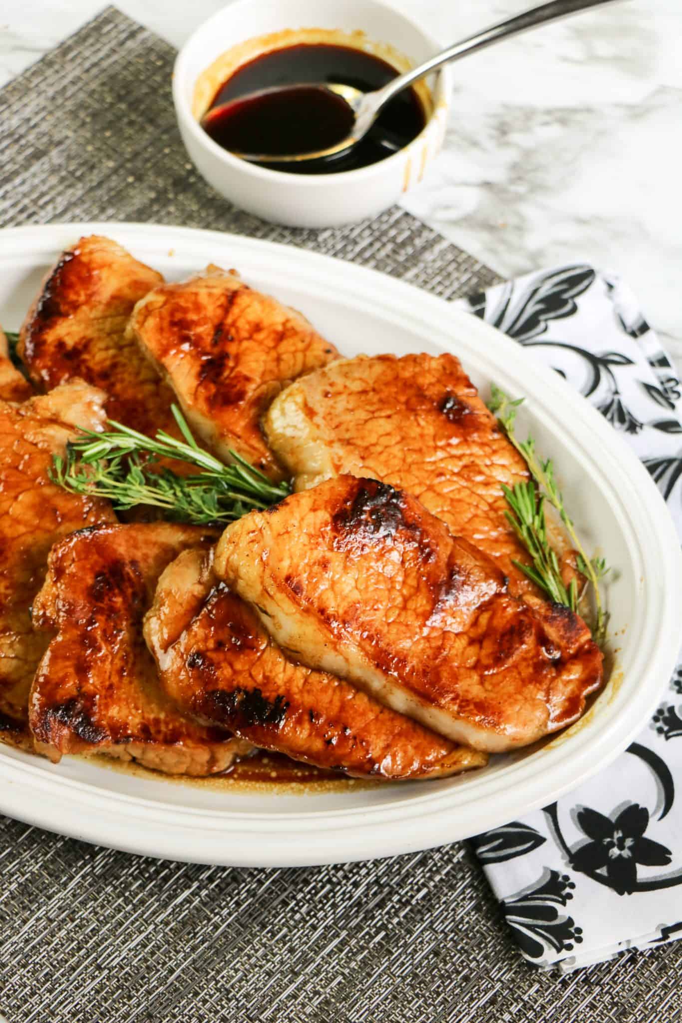 Bourbon Molasses Glazed Pork Chops Mama's On A Budget