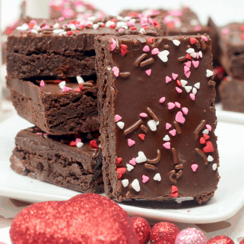 Valentine's Day Brownies - Mama's On A Budget Fudgy and Delicious