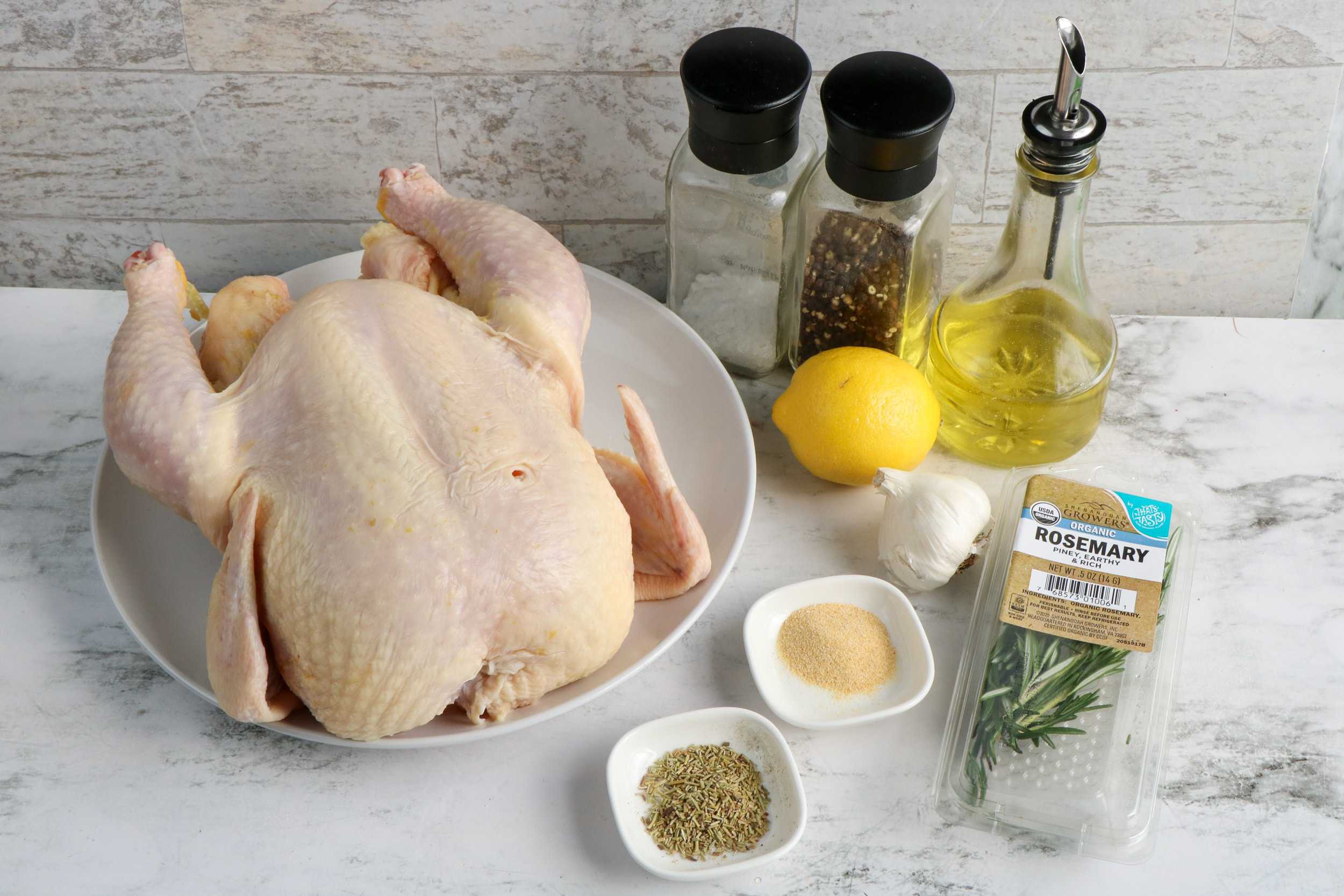 ingredients for Instant Pot Whole Chicken