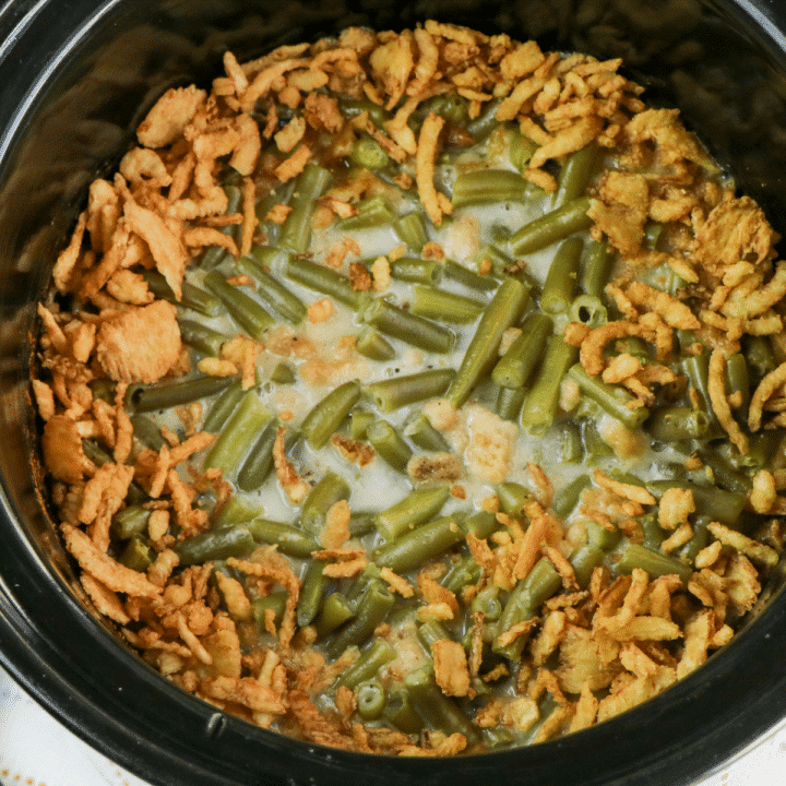 Slow Cooker Green Bean Casserole Mama's On A Budget