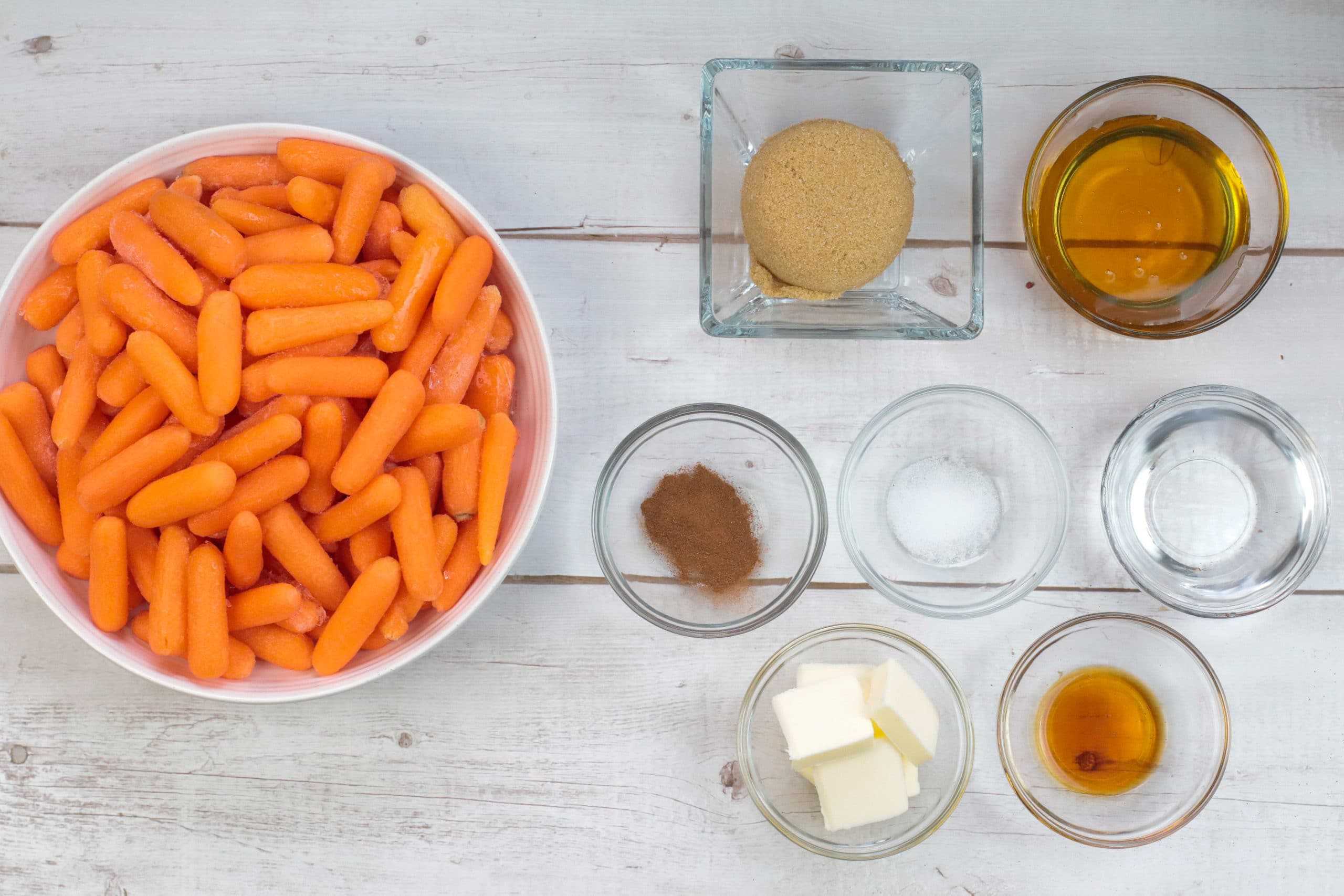 ingredients for Slow Cooker Brown Sugar Carrots