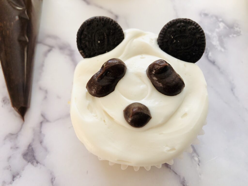 Panda Cupcake without the candy eyes on it