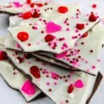 square image of a valentines day bark