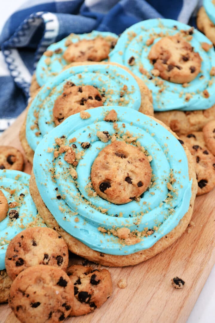 Copycat Crumbl Blue Monster Cookies Mama s On A Budget