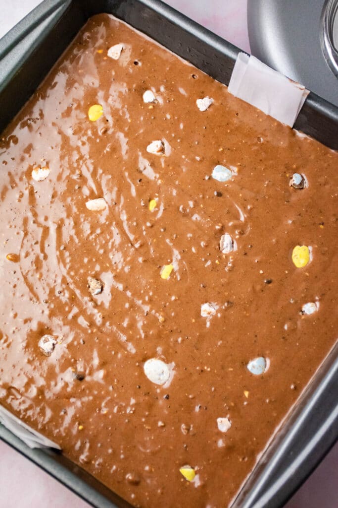 brownies in a 9x9 baking pan