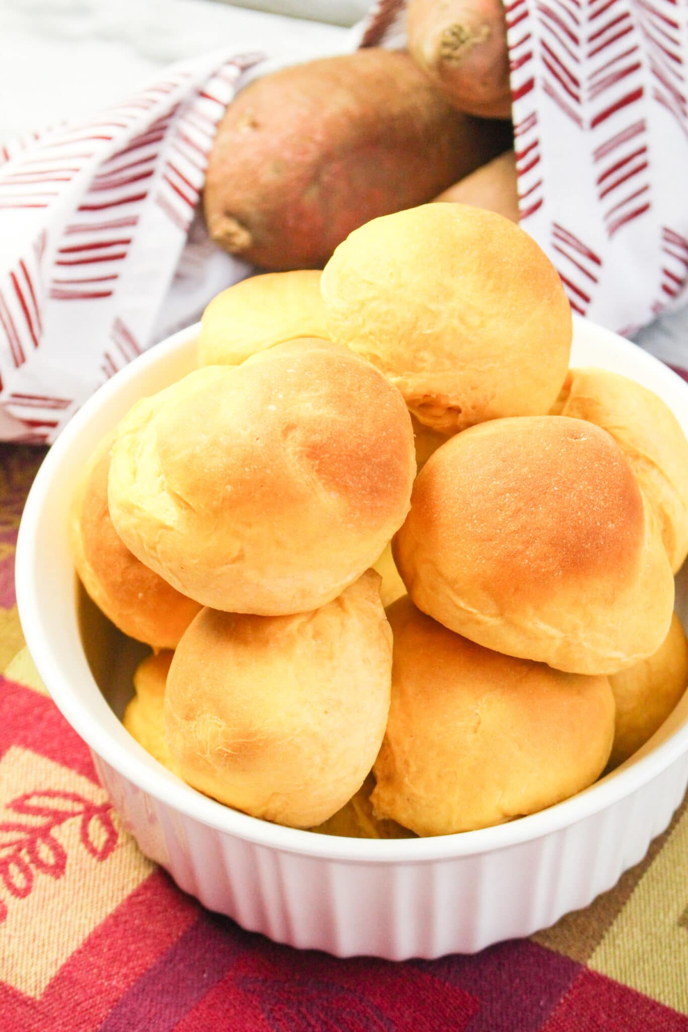Bread Machine Sweet Potato Rolls - Mama's On A Budget