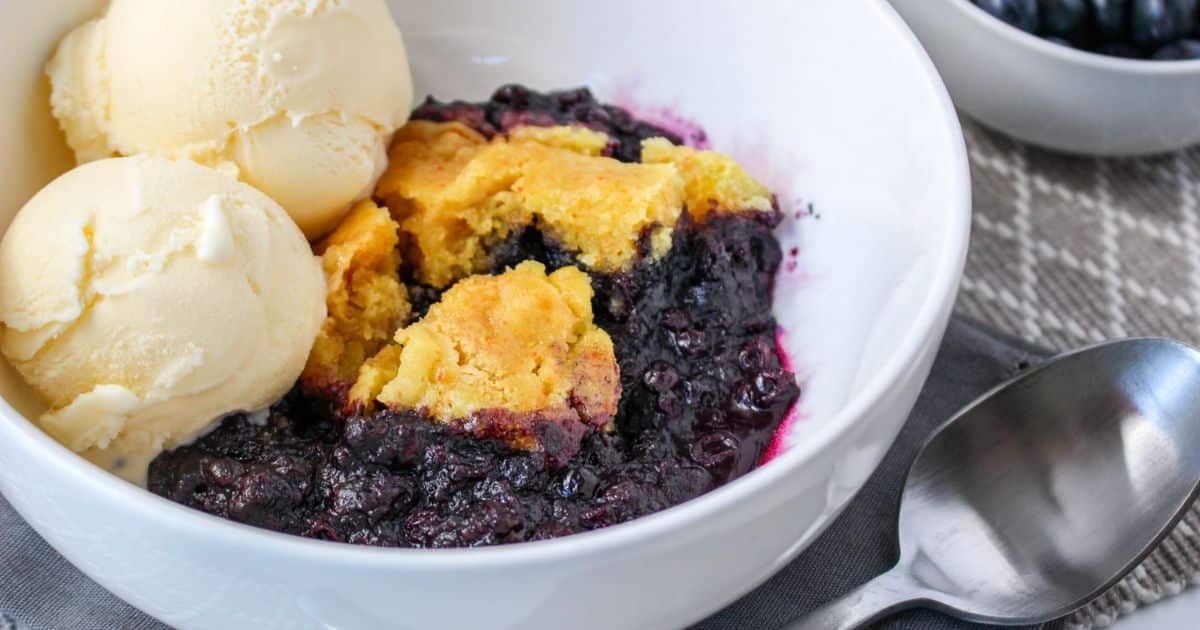 Slow Cooker Blueberry Cobbler