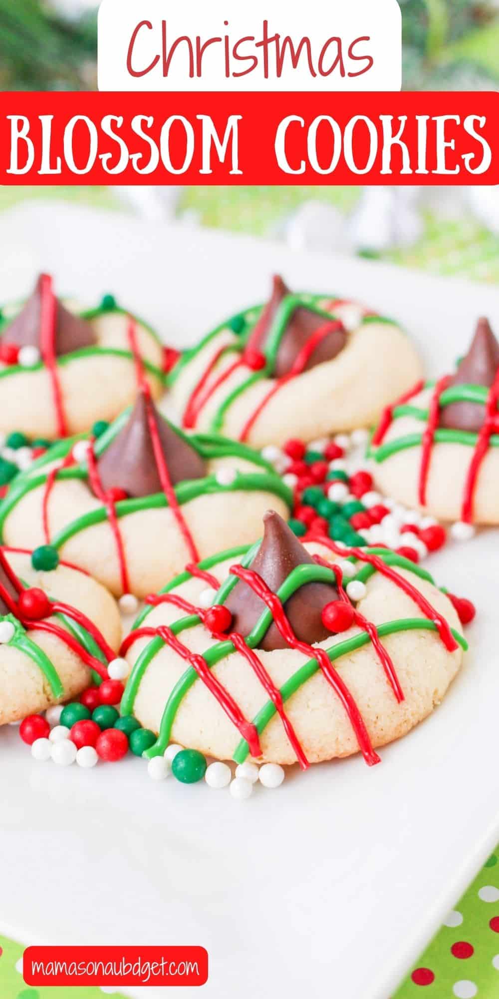 Christmas Blossom Cookies - Mama's On A Budget