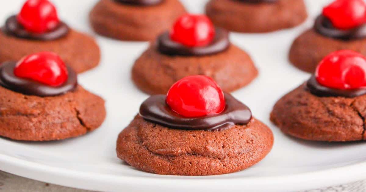 Maraschino Cherry Thumbprint Cookies Mama's On A Budget