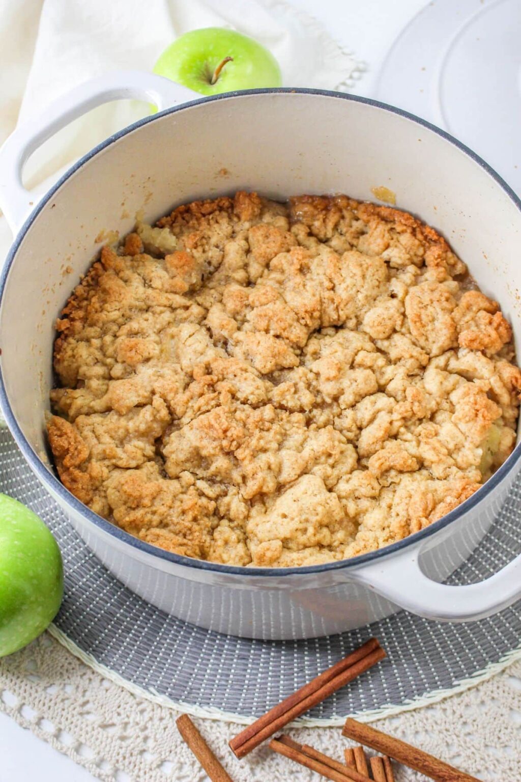 Dutch Oven Apple Cobbler Mama's On A Budget