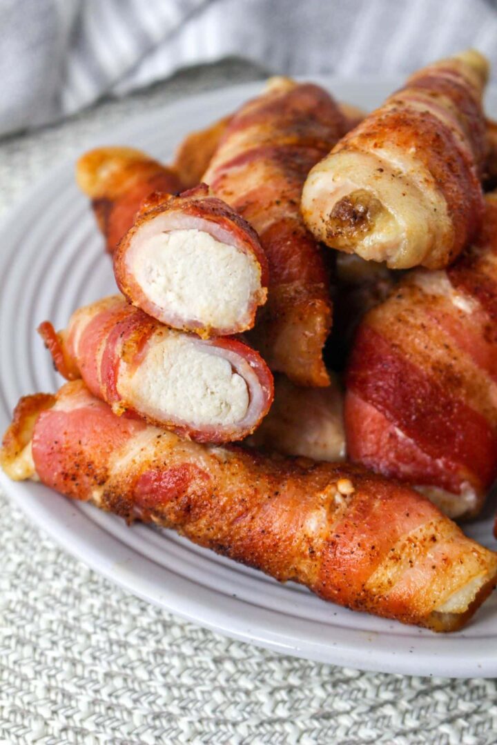 Air Fryer Bacon Wrapped Chicken Tenders Mama's On A Budget