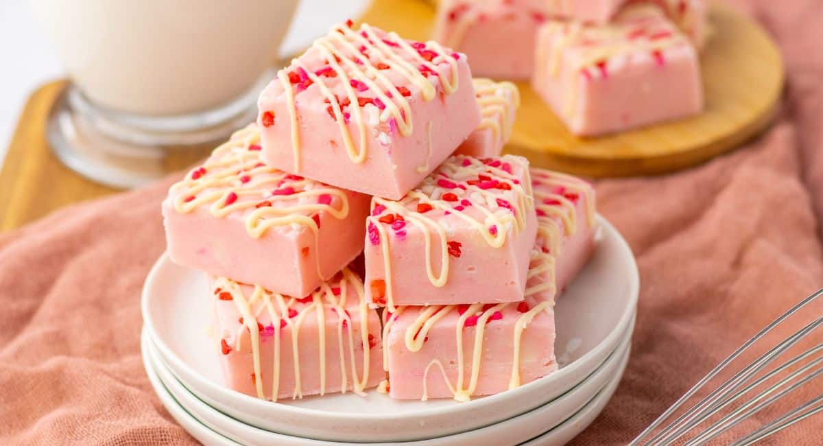 Pink Sugar Cookie Fudge Mama's On A Budget