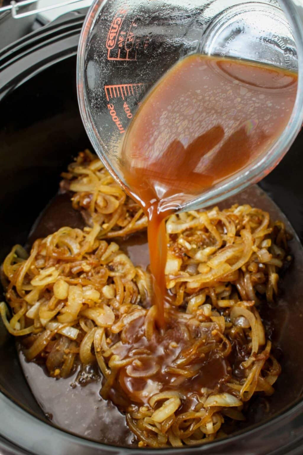 Slow Cooker Braised Steak and Onions - Mama's On A Budget