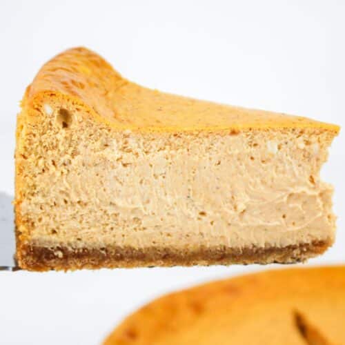 slice of Pumpkin Cheesecake