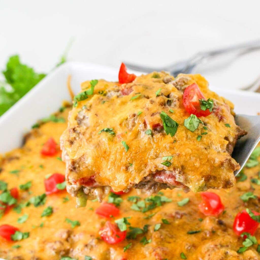 King Ranch Casserole With Beef - Mama's On A Budget