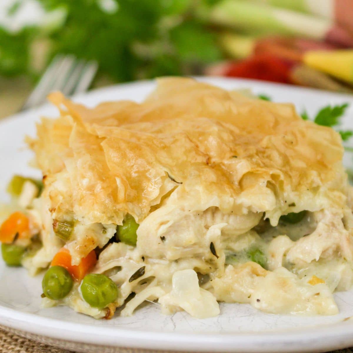 Chicken Pot Pie with Phyllo Dough