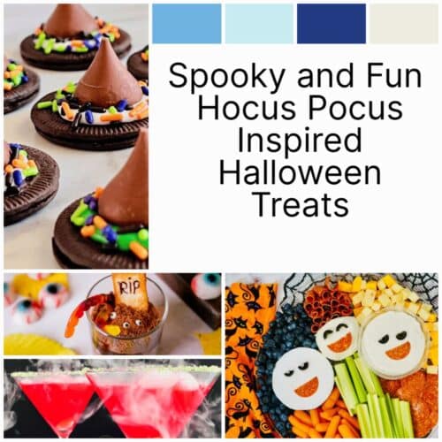 Collage of Hocus Pocus themed recipes.