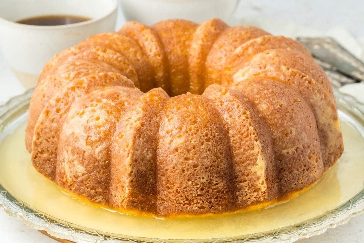 Rum Bundt Cake on plate