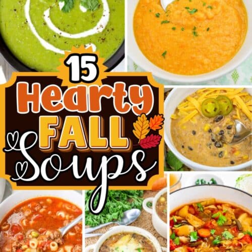 Collage of soups.