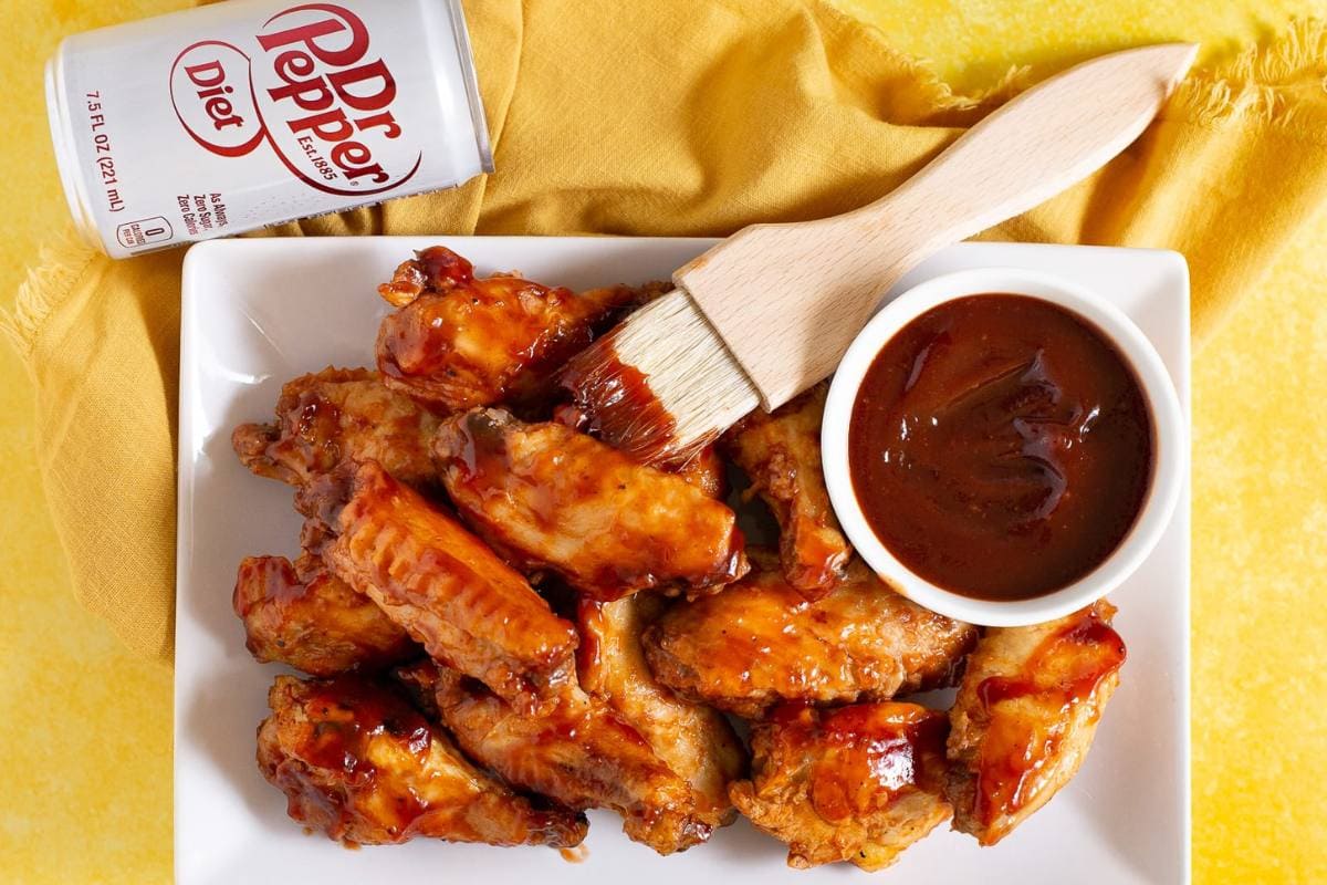 BBQ Chicken Wings cooked with a 3-ingredient crockpot recipe.
