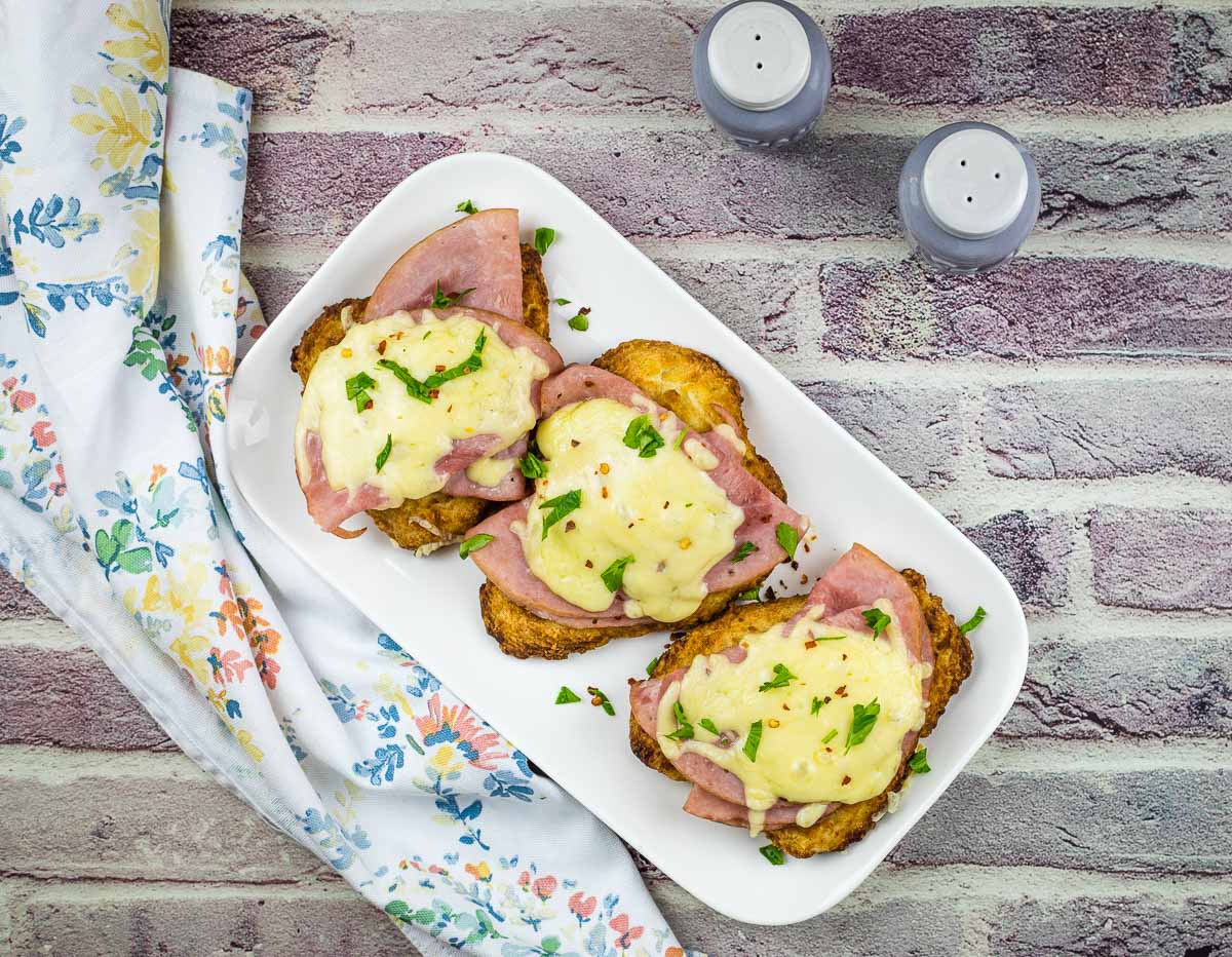Air Fryer chicken cordon bleu on a plate.