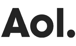 Black text logo displaying Aol. on a transparent background, perfect for budget-friendly designs like Mamas On A Budget.