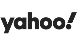 Yahoo! logo in bold, black lowercase letters with an exclamation mark at the end, displayed on a plain background—perfect for Mamas On A Budget seeking simplicity and style.
