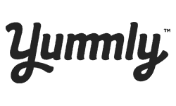 The image shows the black Yummly logo with stylized text on a transparent background, perfect for featuring on Mamas On A Budget recipes.