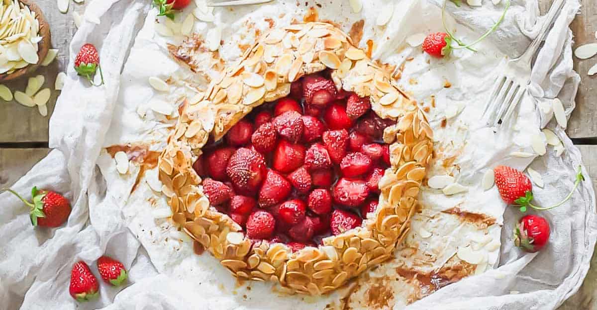 Strawberry almond galette.